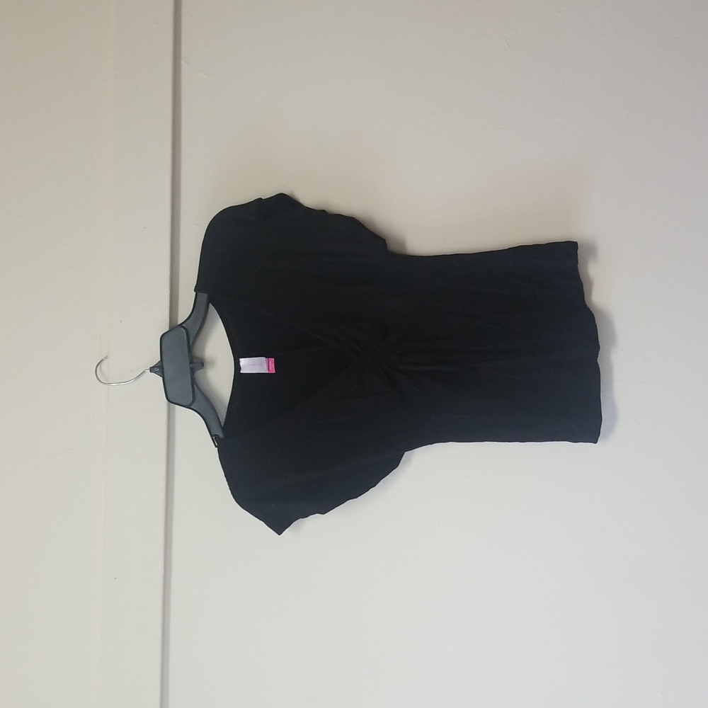 Short sleeve black blouse